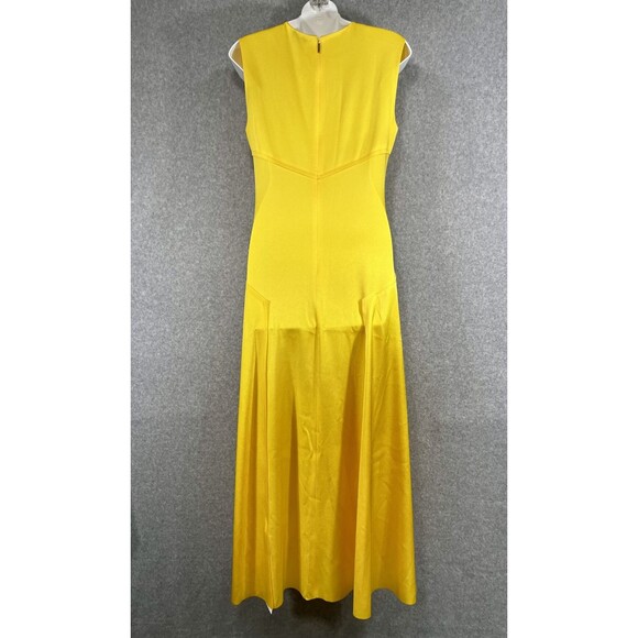 Jason Wu Dress Womens 6 Yellow Lemon Sleeveless‎ Maxi Fit Flare Formal Elegant - Picture 4 of 16